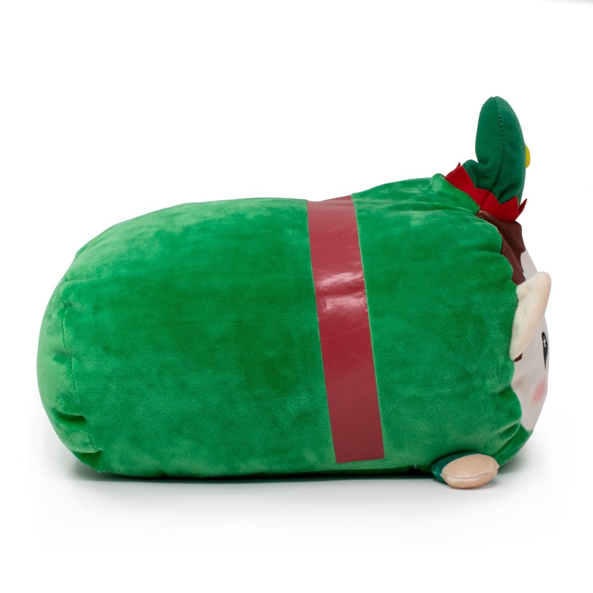 Jingle the Elf Plushie is a festive plush toy featuring a cute elf face, tiny limbs, and decorative holiday accents—perfect for collectors and spreading seasonal cheer.