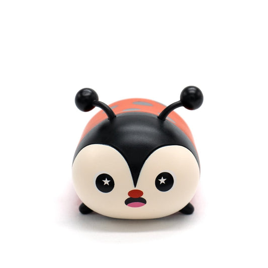 Dot the Ladybug Vinyl Collectible Figurine features a cute, cartoon-style ladybug with a round body, big starry eyes, tiny legs, and two antennae—perfect for fans of adorable collectibles.