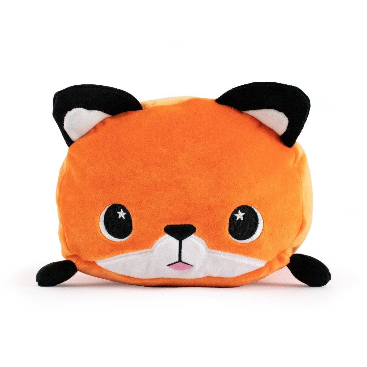 Front View - Orange Fox stuffed animal plushie with cute ears and little arms