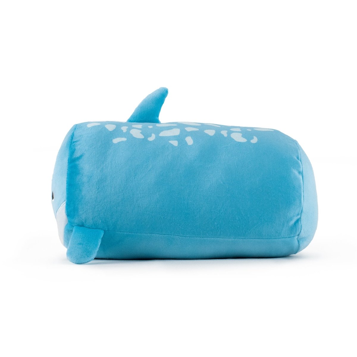 Side View - Blue Whale Shark stuffed animal plushie with cute smile