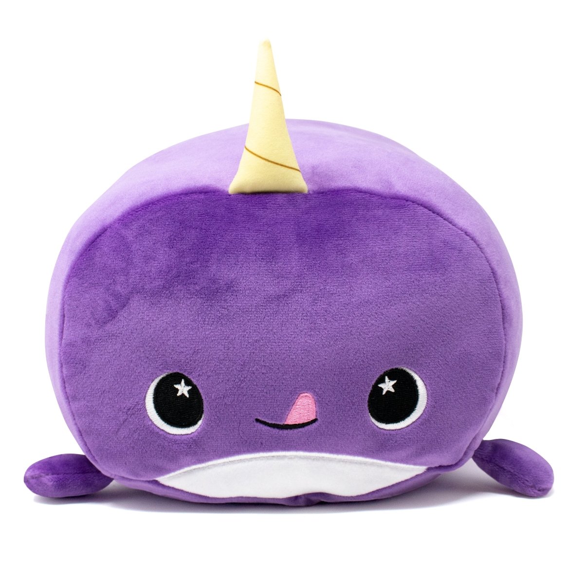 Purple Narwhal Stuffed Animal with Yellow Horn