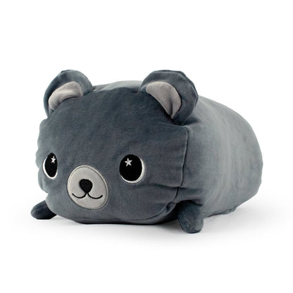 Grey bear soft plush stuffed animal pillow plushie for cuddling and sleeping