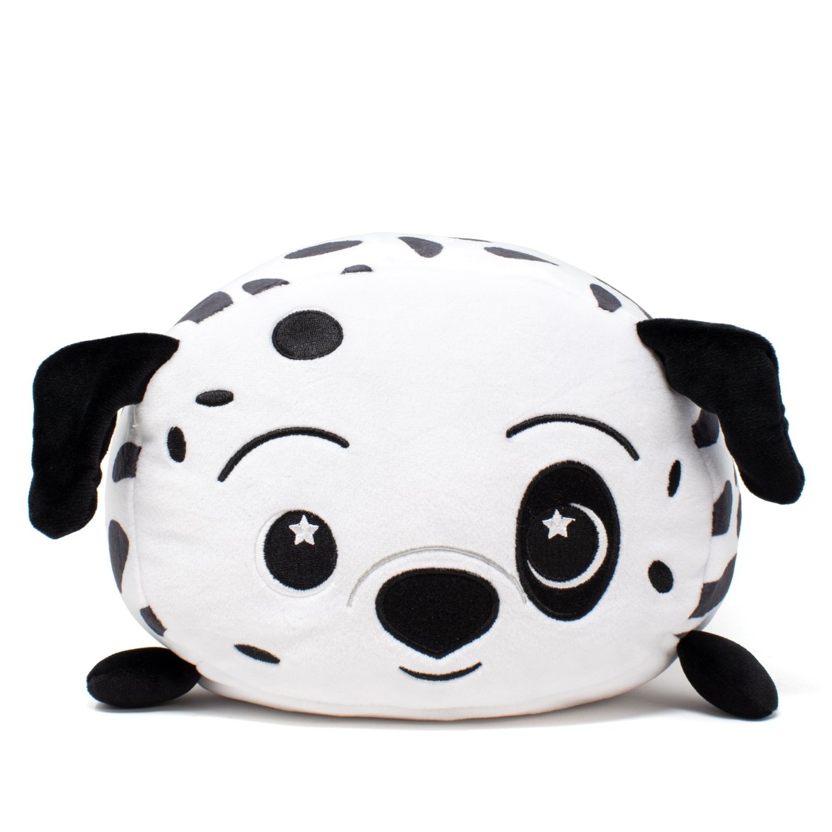 Spotted dalmation dog soft plush stuffed animal pillow plushie for cuddling and sleeping