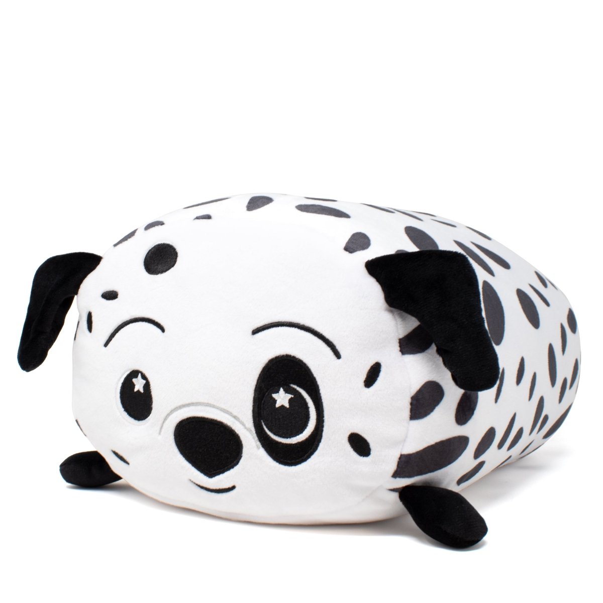 Spotted dalmation dog soft plush stuffed animal pillow plushie for cuddling and sleeping