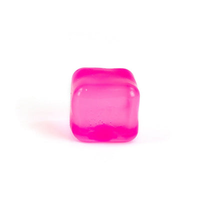A single Bubblegum's Favorite Toy - Solid Sugah-mals Cube, a translucent pink gummy shaped like a cube, is centered on a white background.