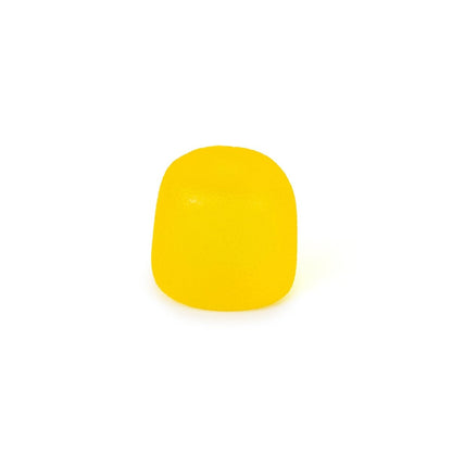 A single Bubblegum's Favorite Toy - Sugah-mals Gumdrops, bright yellow, sits centered on a plain white background, resembling a playful stress relief toy.