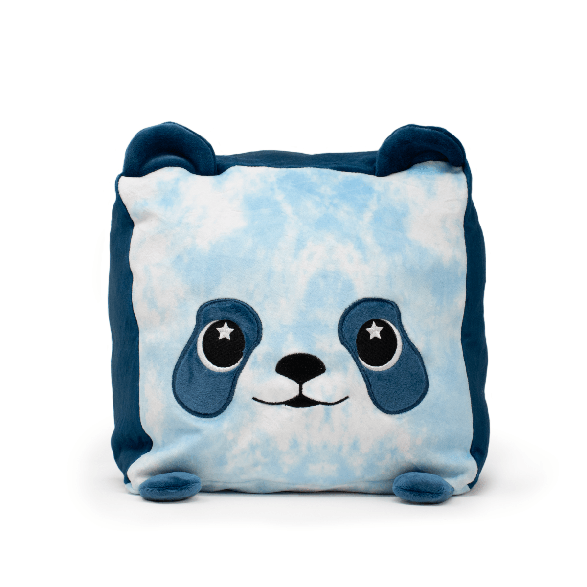 Tonya the Panda plush toy with soothing blue hues and round eyes from Moosh-Moosh SQUARED² Collection.