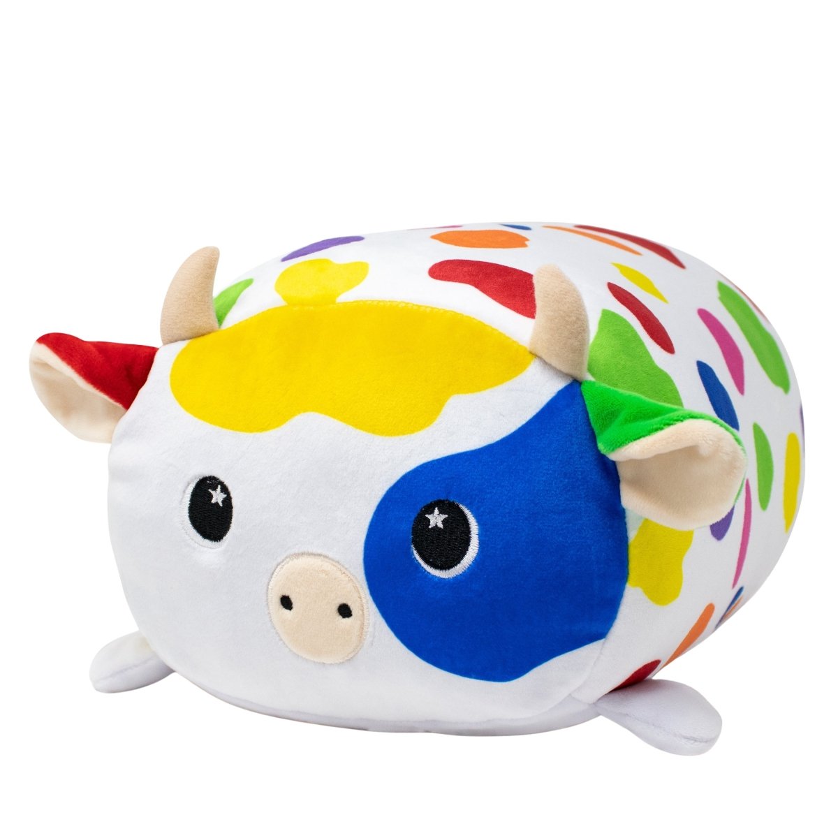 Colorful Cow soft plush stuffed animal pillow plushie