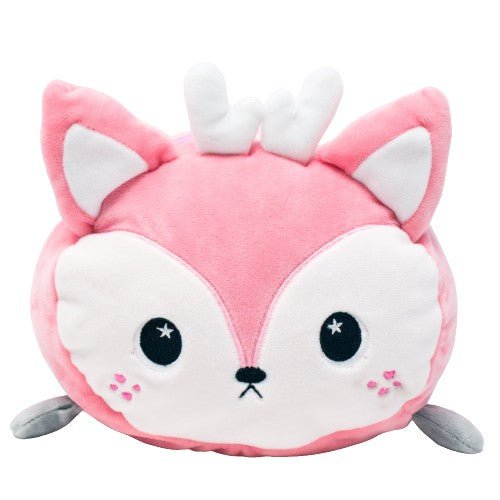 Pink Deer Stuffed Animal with White Face