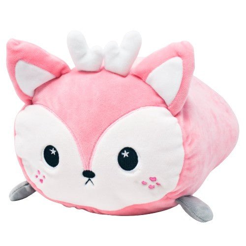 Pink Deer Stuffed Animal with White Face