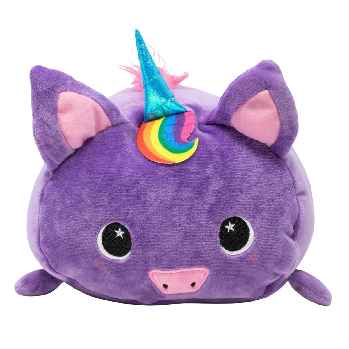 Purple Unicorn Stuffed Animal with Rainbow Hair