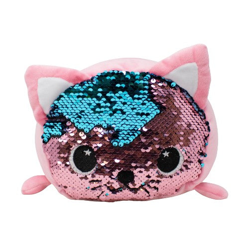 Kandy Kat the Pink Cat - Sequin Faced Plushie